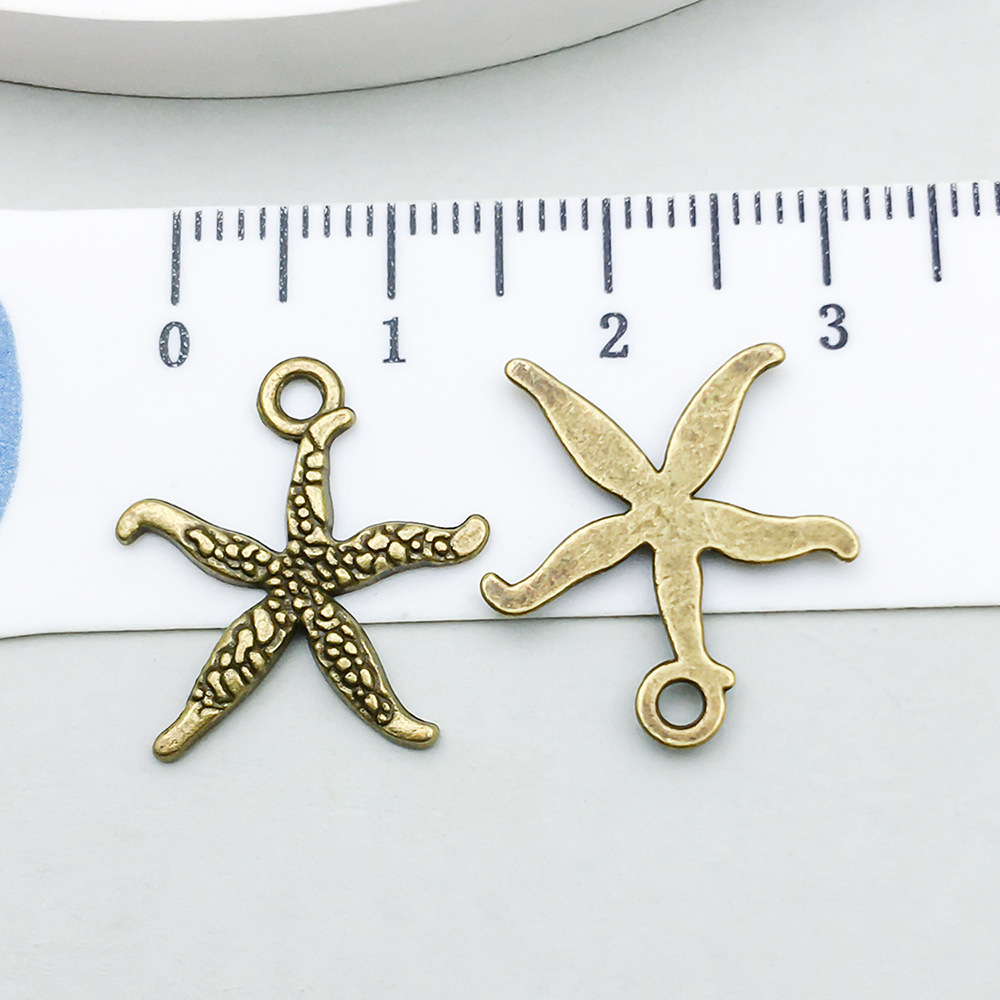 1 ancient green starfish 18*17mm