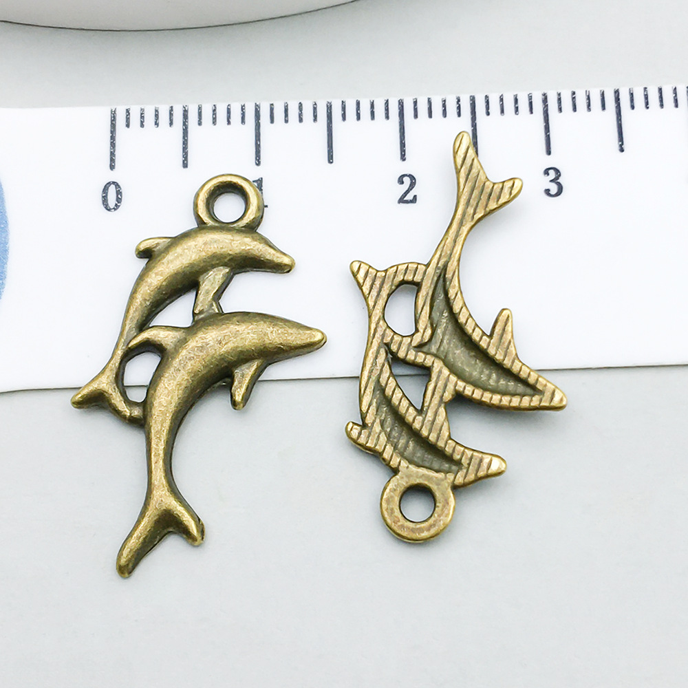 1 ancient green dolphin 28*14mm-