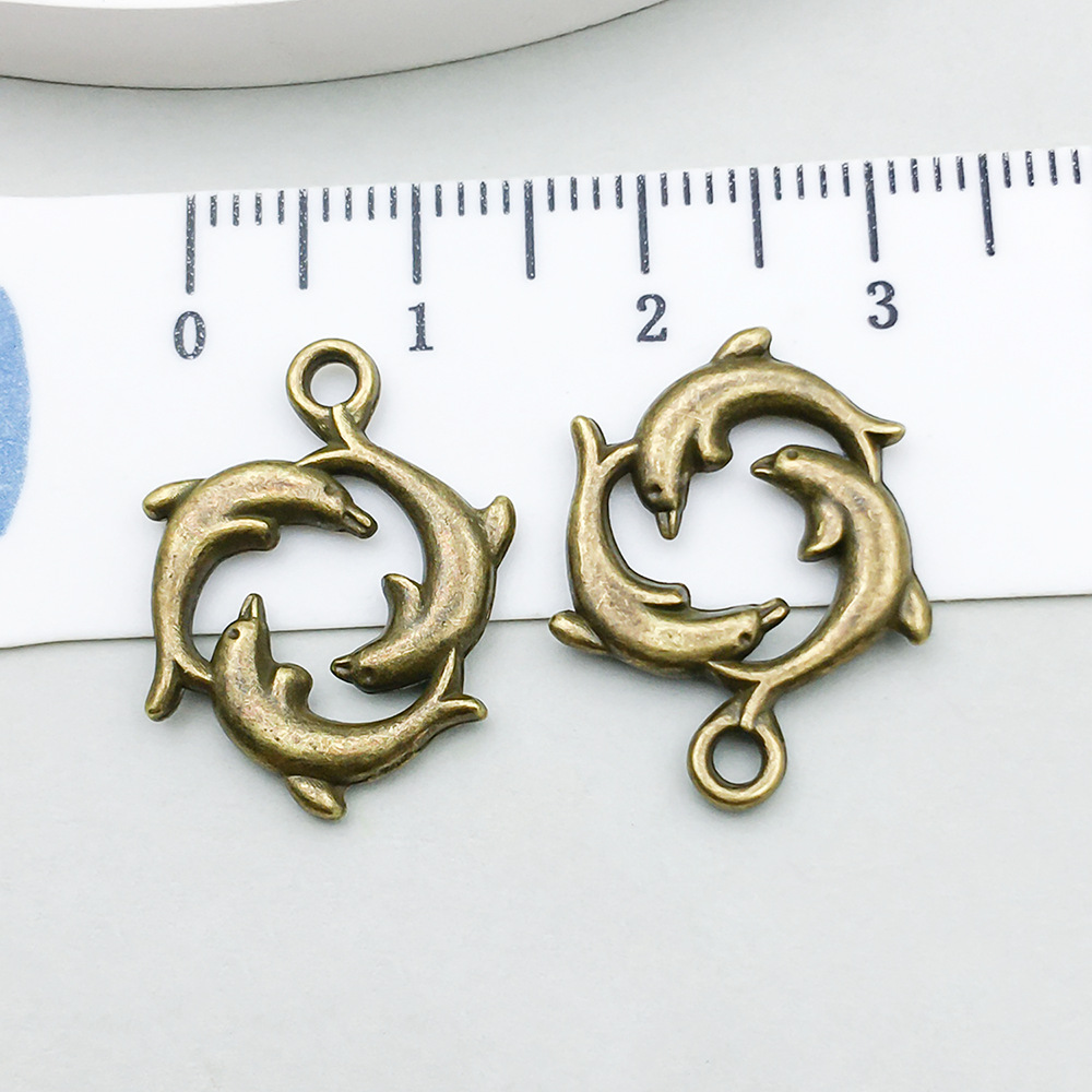 1 ancient green dolphin 21*17mm