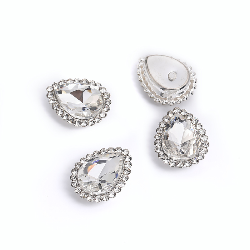 Water drop white 10x14mm