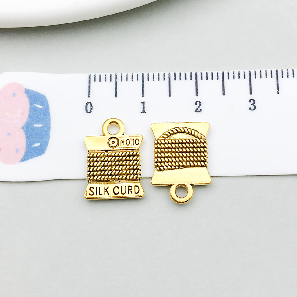 1 ancient gold thread shaft 10*15mm