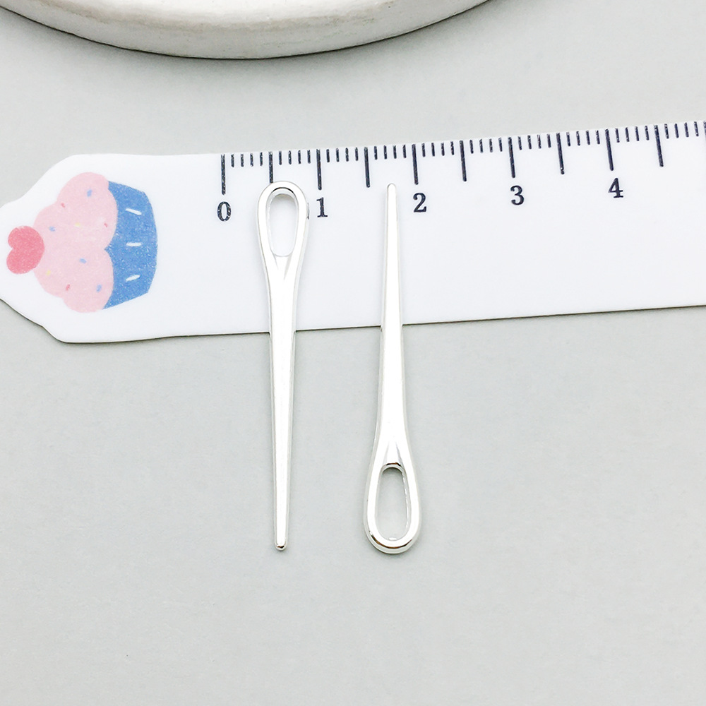 1 bright silver needle head 5*38mm