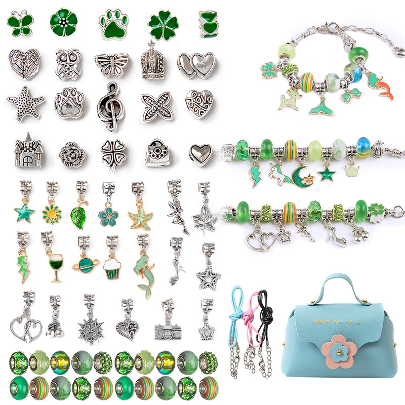 Green (blue handbag)