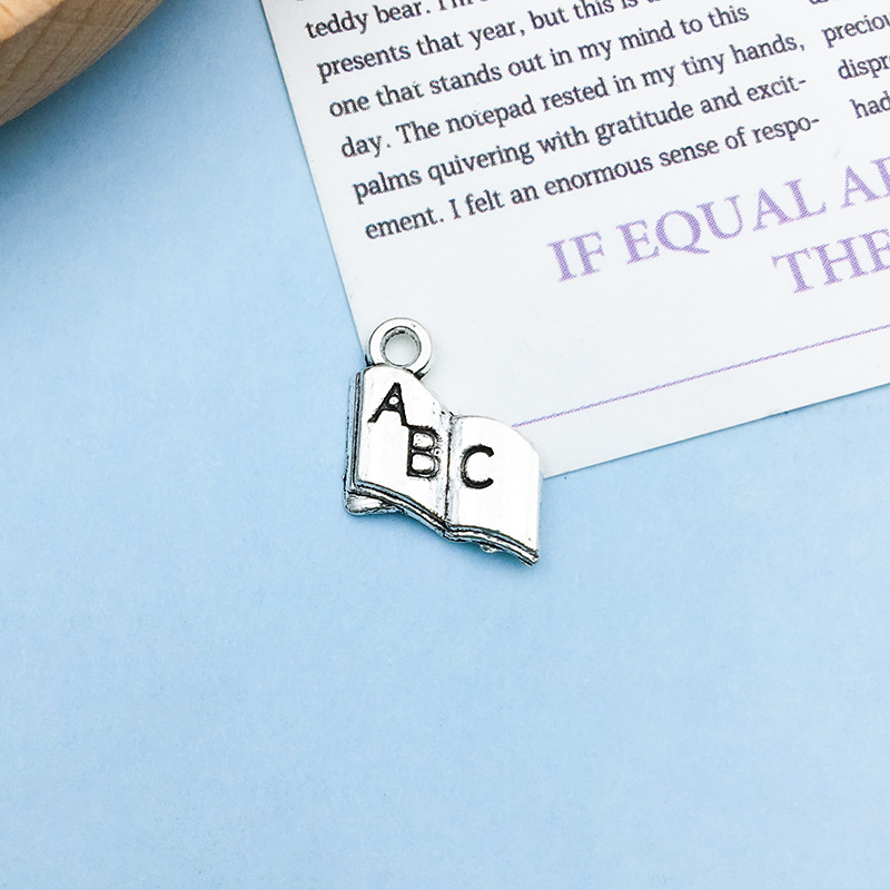 1 11304-ancient silver graduation season letter ABC letter 11 × 11mm
