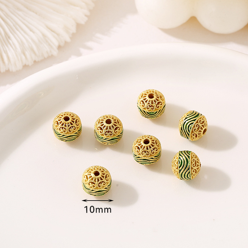 Style 9 Green Xiangyun dripping ball beads 10mm