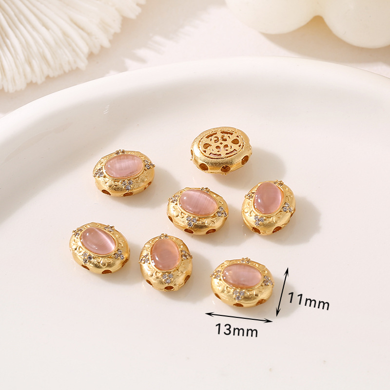 Style 15 Oval water red beads 11 * 13mm