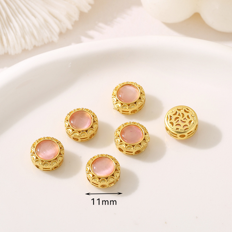 Style 17 Water Red big cat eye beads 11mm