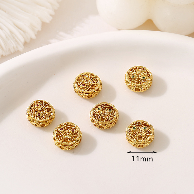 Style 18 hollow face beads 11mm
