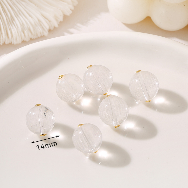 Style 21 natural white Crystal Heart Sutra spacer beads 14mm