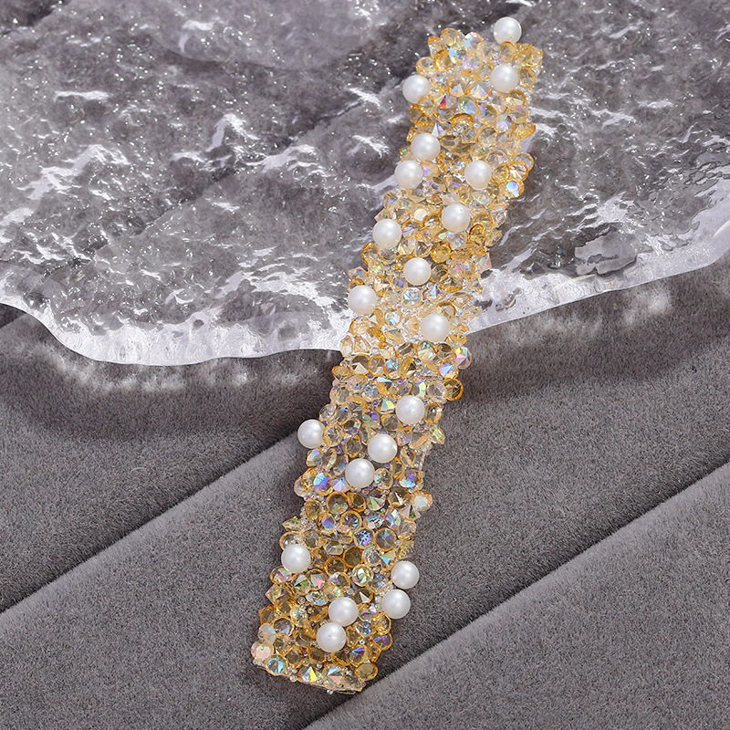 14 transparent champagne diamond [with pearls]]