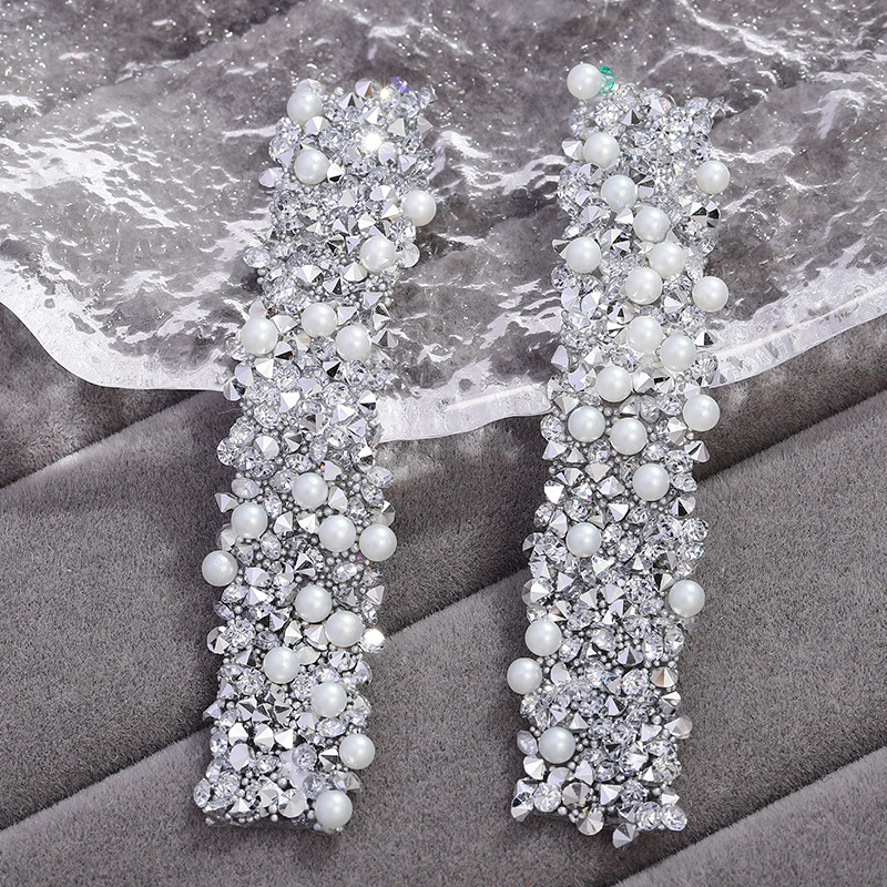 17 Solid Color Ore Silver White Diamond [with Pearl]]