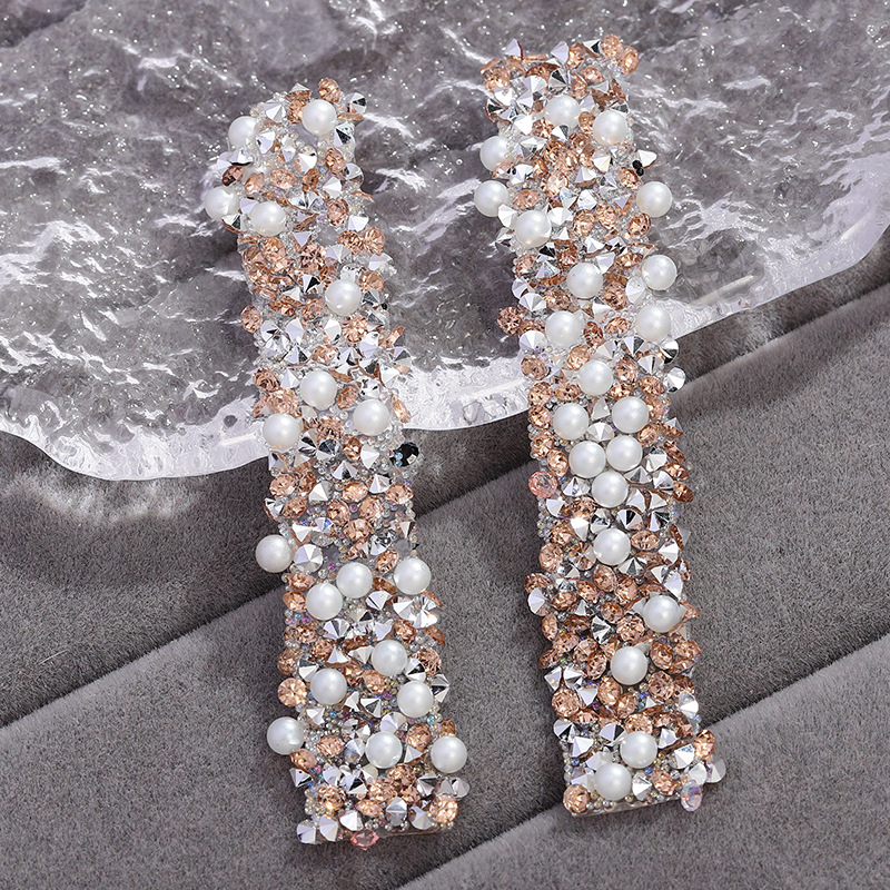 25 solid color champagne diamond [with pearls]]