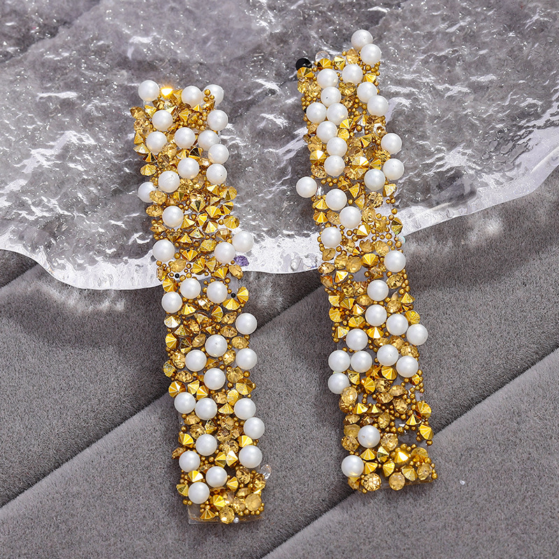 27 solid gold yellow diamond [with pearls]]