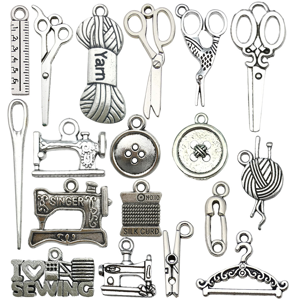 Mix 20pcs ancient silver sewing machine series