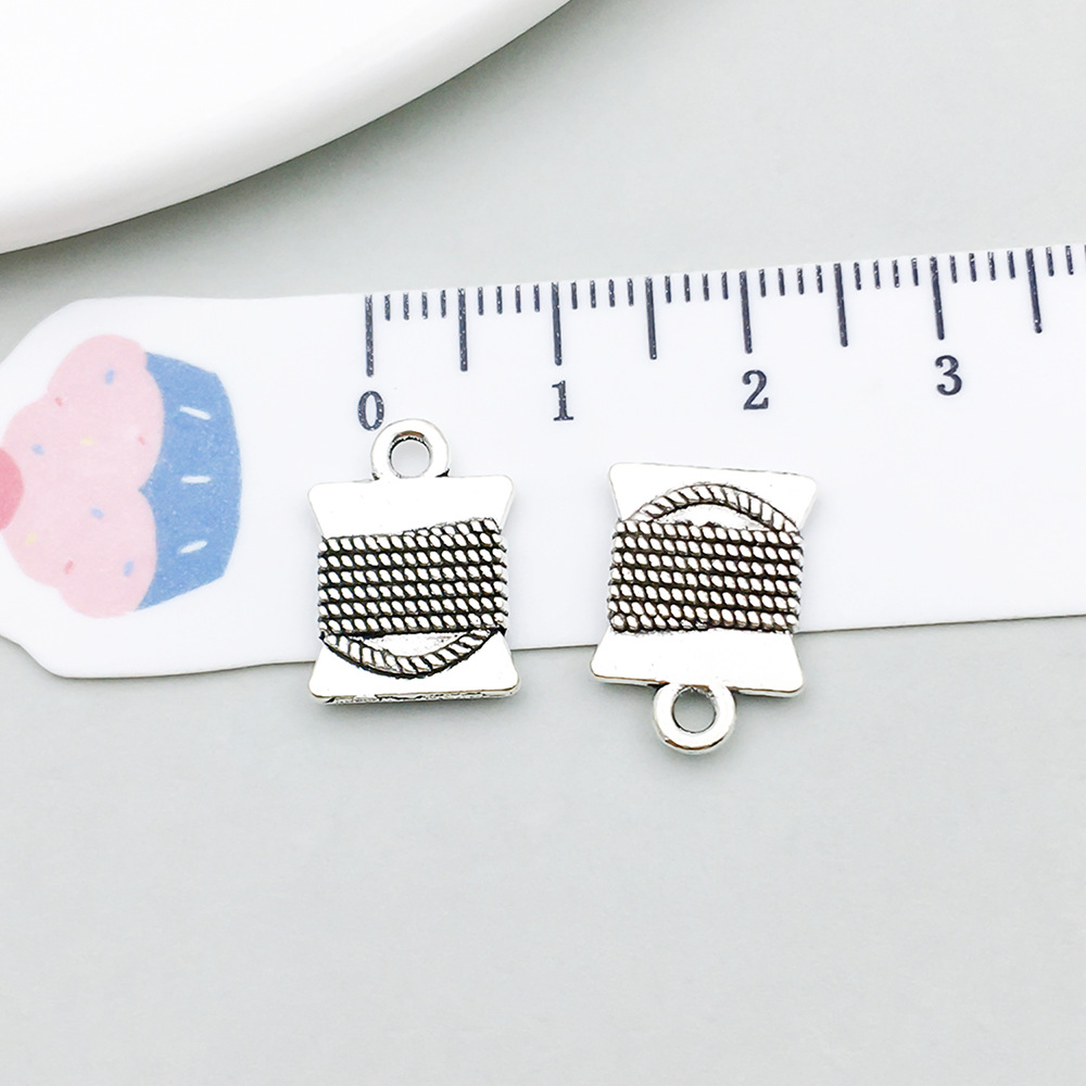 1 ancient silver spool 10*15mm