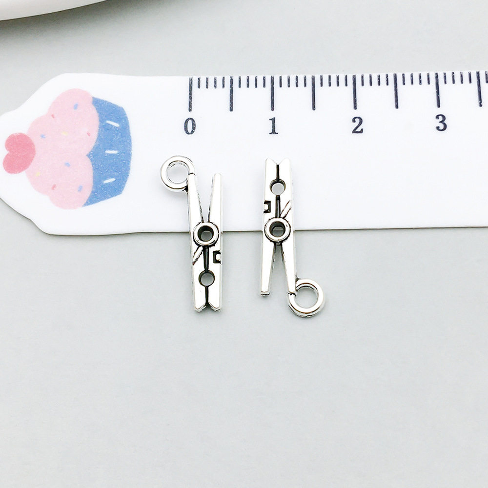 1 ancient silver clip 5*15mm