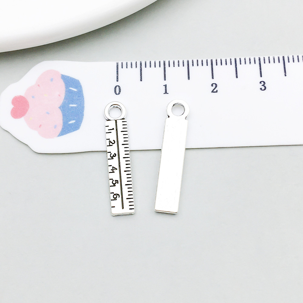 1 ancient silver ruler 5*24mm