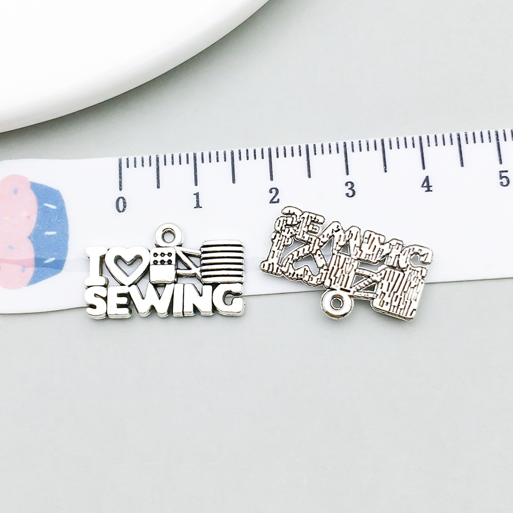 1 ancient silver english letter 20*12mm