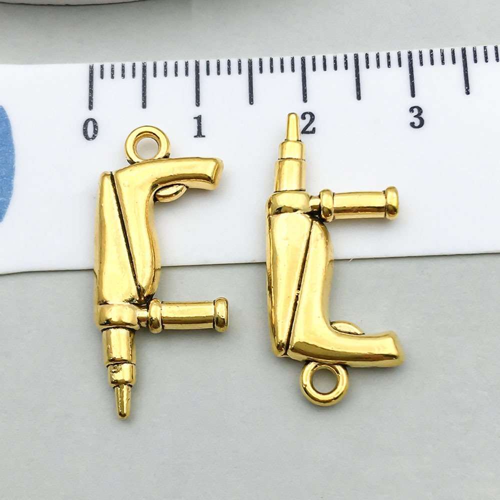 1 ancient gold impact drill 12*26mm