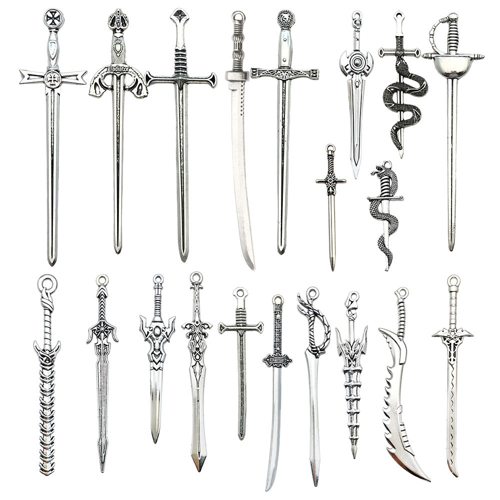 Mix 20pcs ancient silver swords series