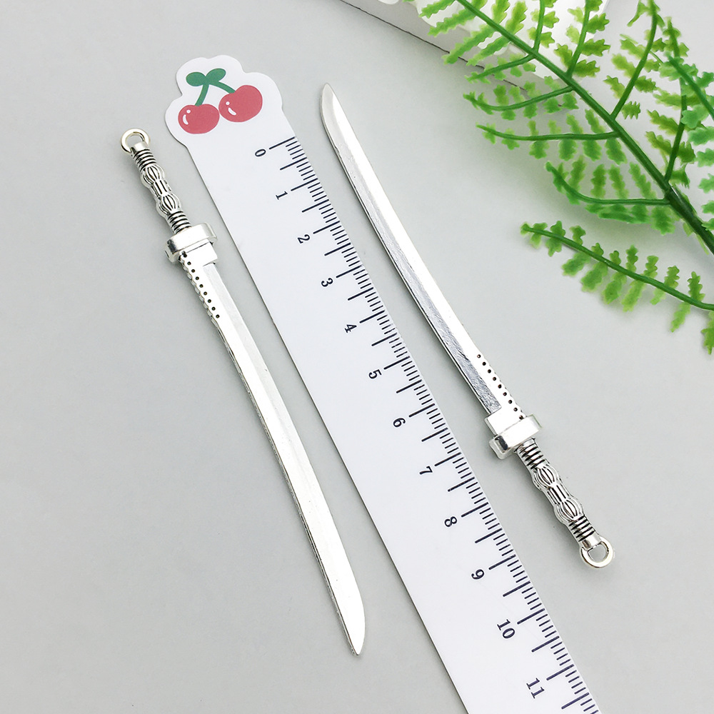 1 ancient silver sword 10*108mm