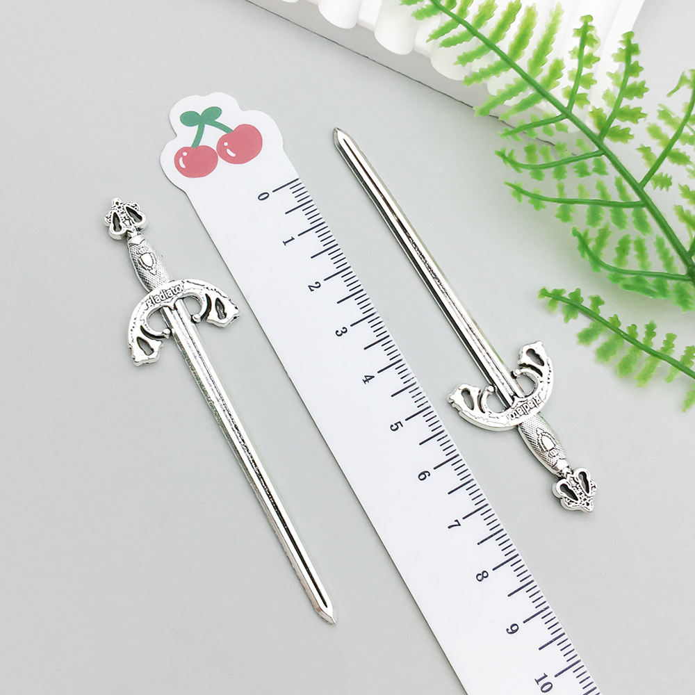 1 ancient silver sword 23*83mm