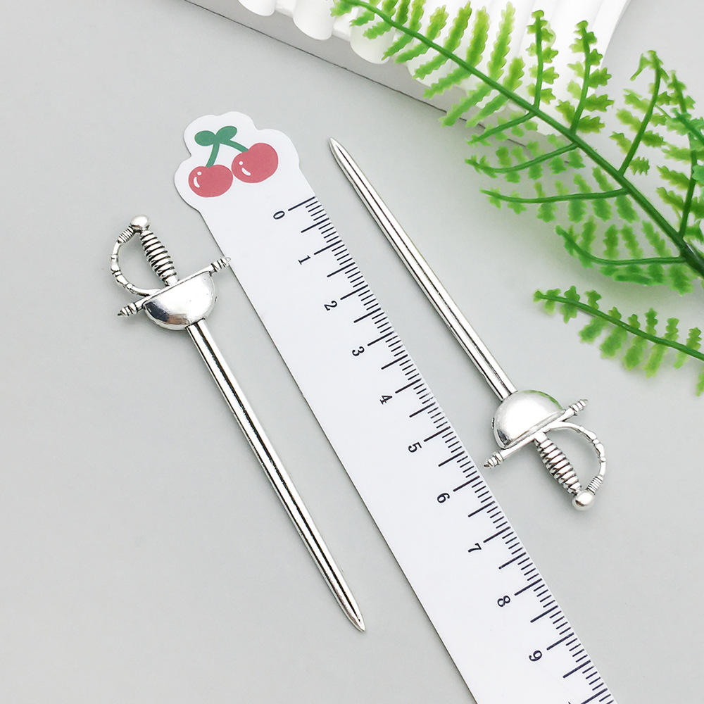 1 ancient silver sword 23*85mm