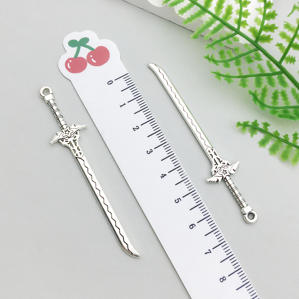 1 ancient silver sword 14*69mm