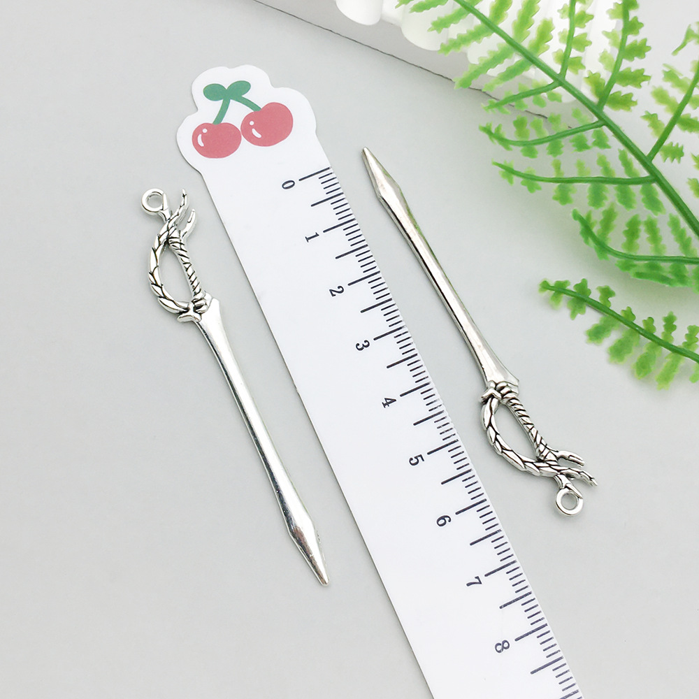 1 ancient silver sword 10*69mm