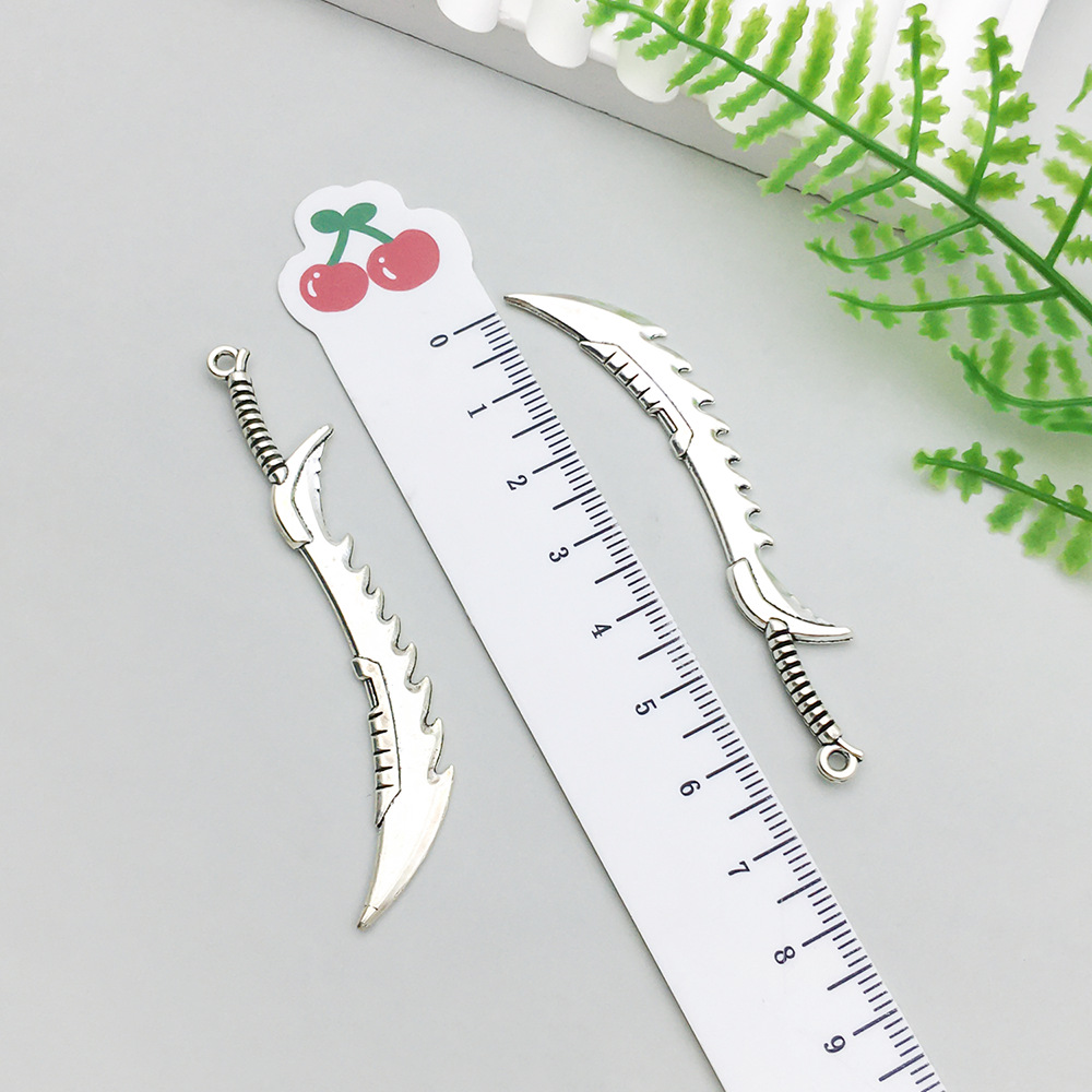 1 ancient silver sword 15*69mm