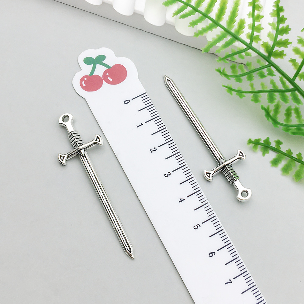 1 ancient silver sword 16*54mm-