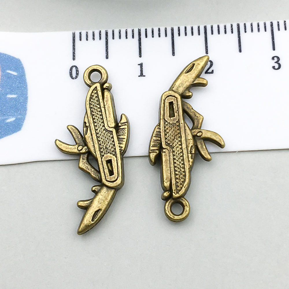 1 ancient green folding knife 25*11mm