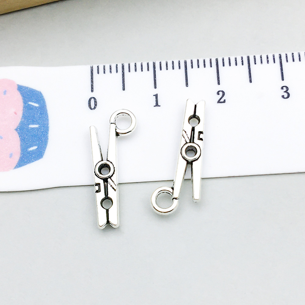 1 ancient silver clip 5*15mm-