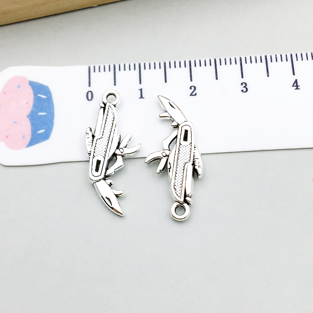 1 ancient silver multifunctional knife 11*24mm