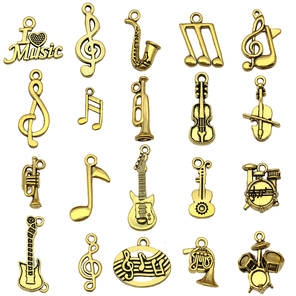 Mix 20pcs ancient gold music series
