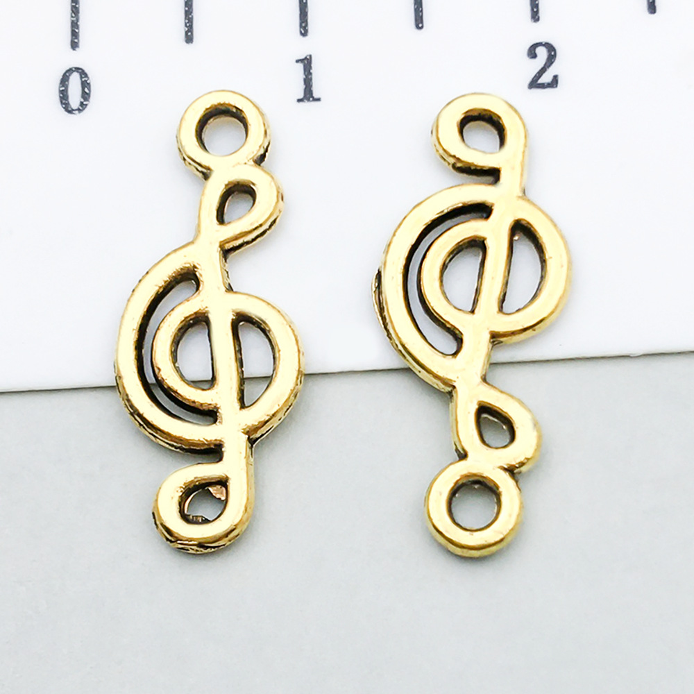 1 ancient gold music symbol 8*20mm