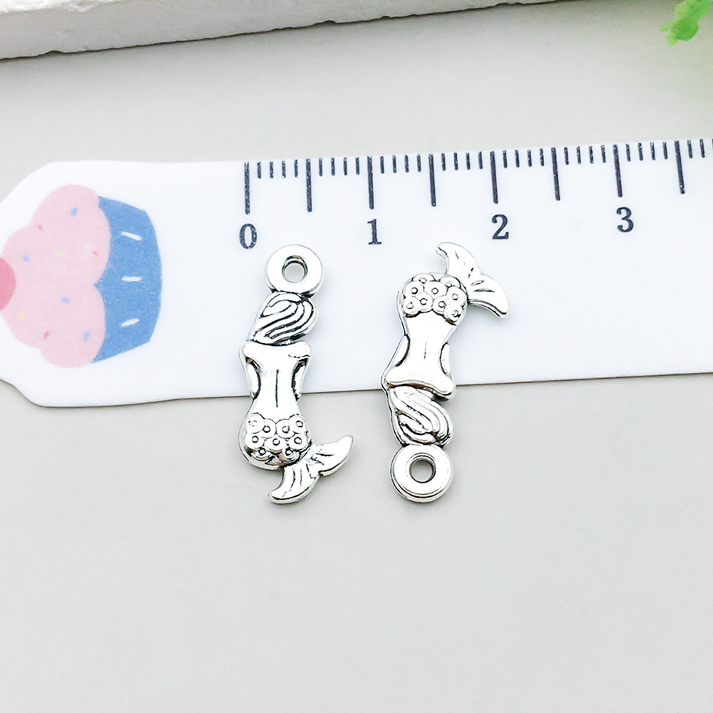 1 ancient silver mermaid 9*20mm-0.8g-8213