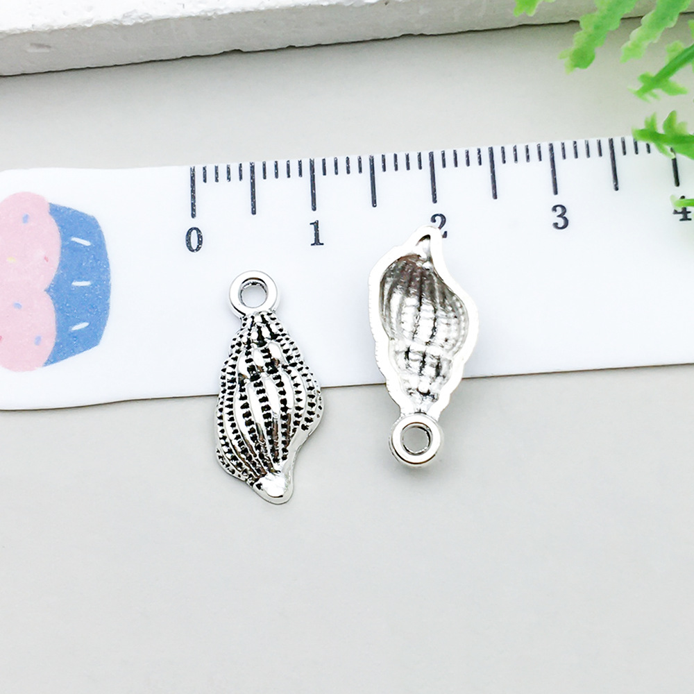 1 ancient silver conch 10*20mm-0.9g-11188