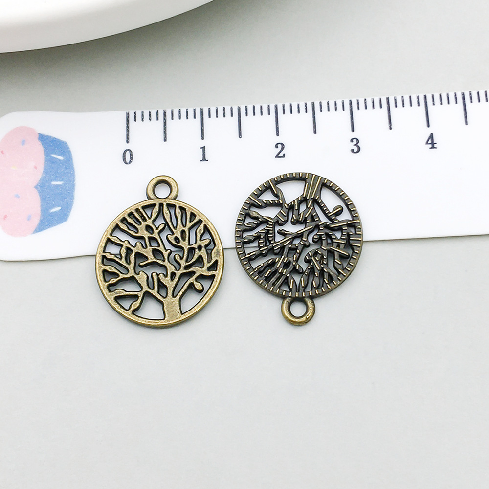 1 ancient green round tree of life 16*20mm-