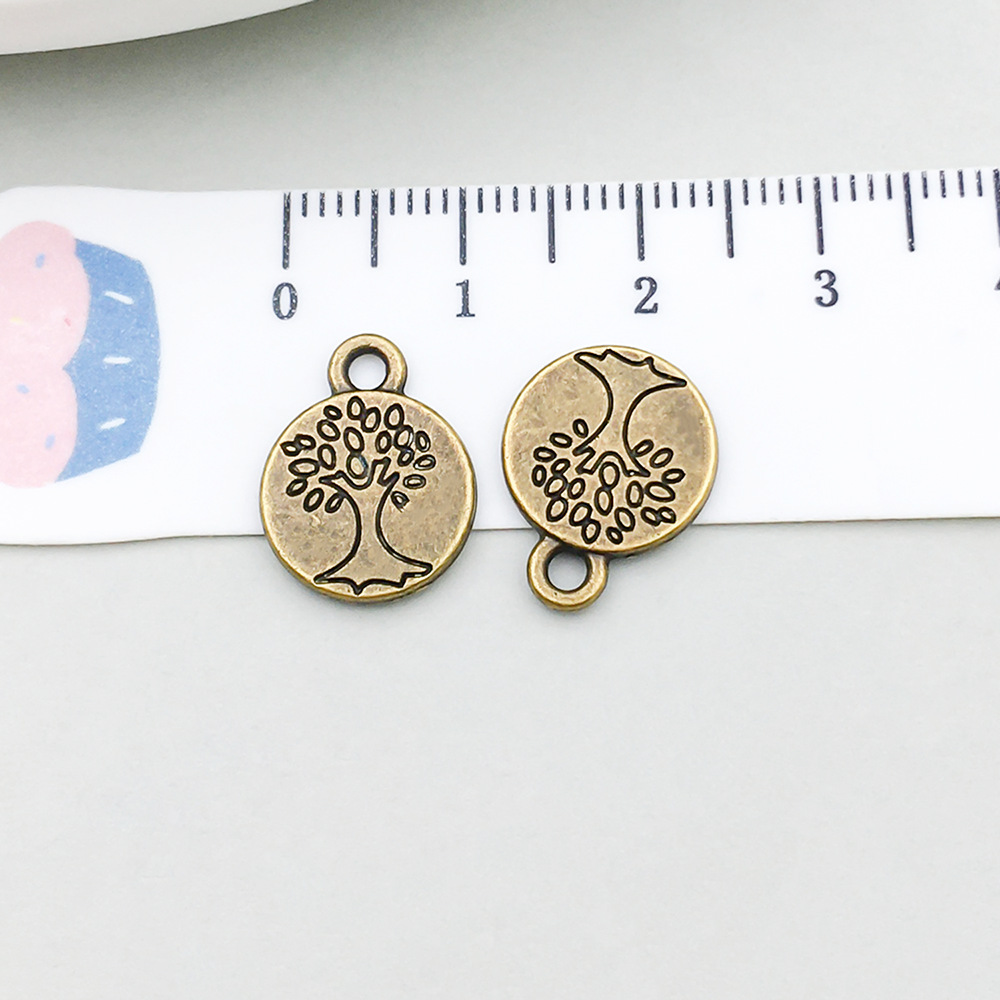 ancient green round tree of life 12*15mm-