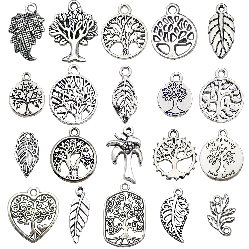 Mix 20pcs ancient silver trees series-