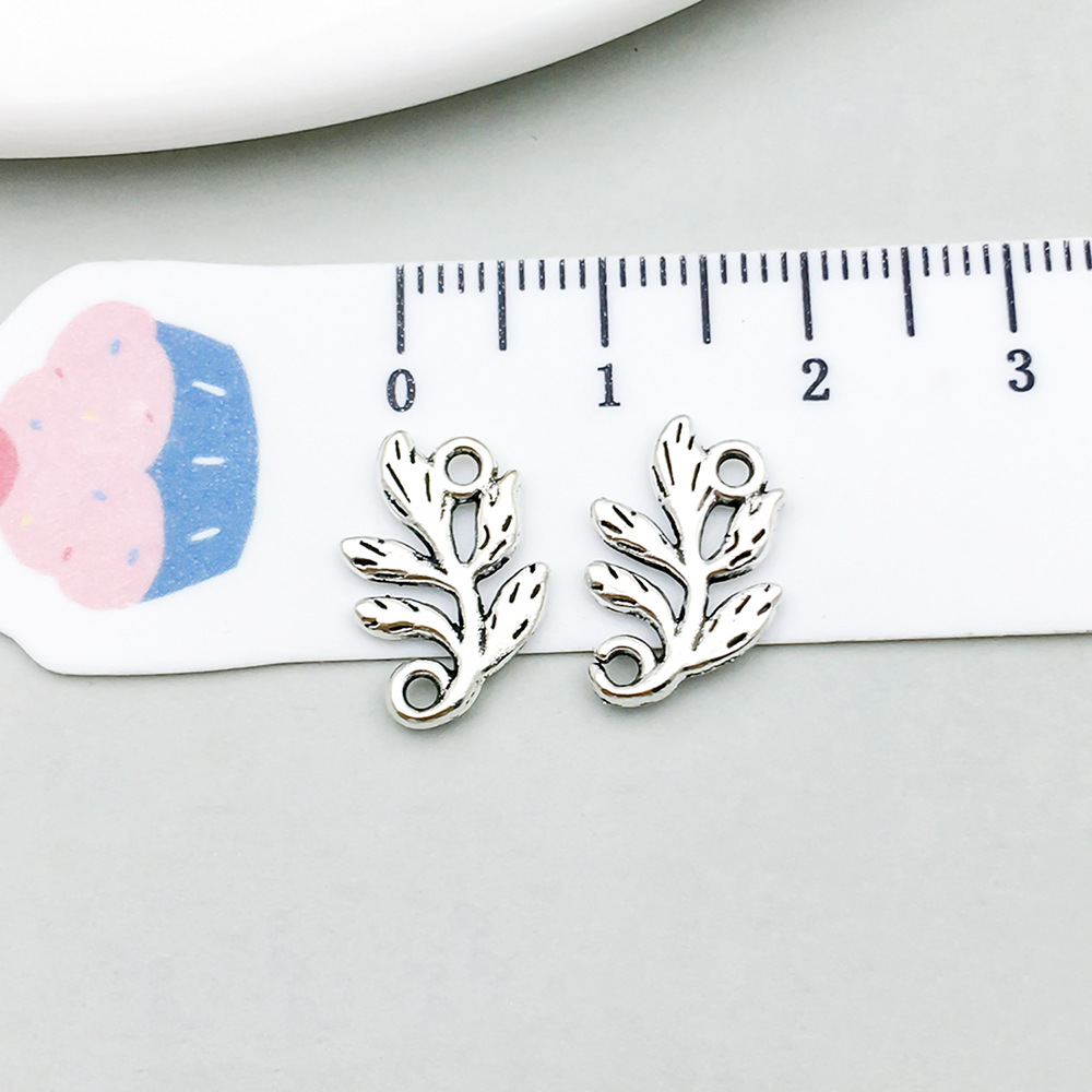 1 ancient silver leaf 10*15mm-