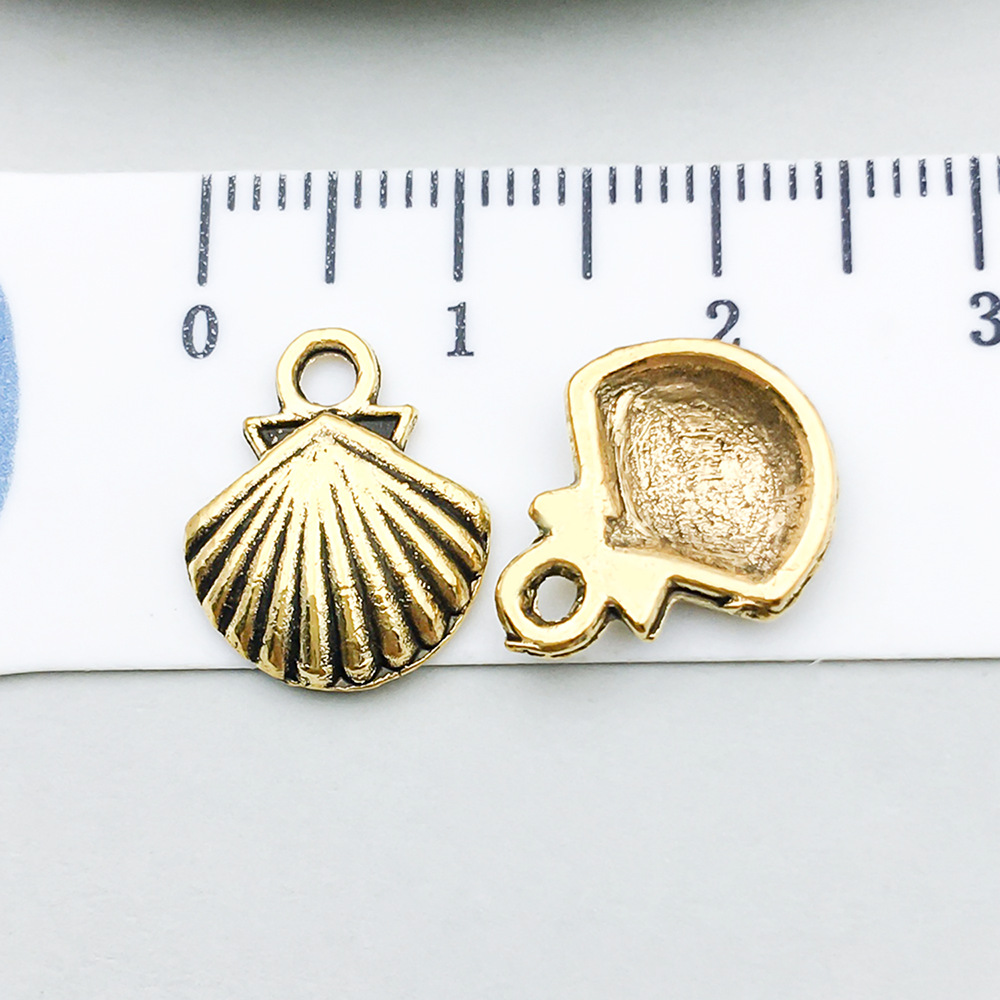 1 ancient gold shell 13*11mm--11082