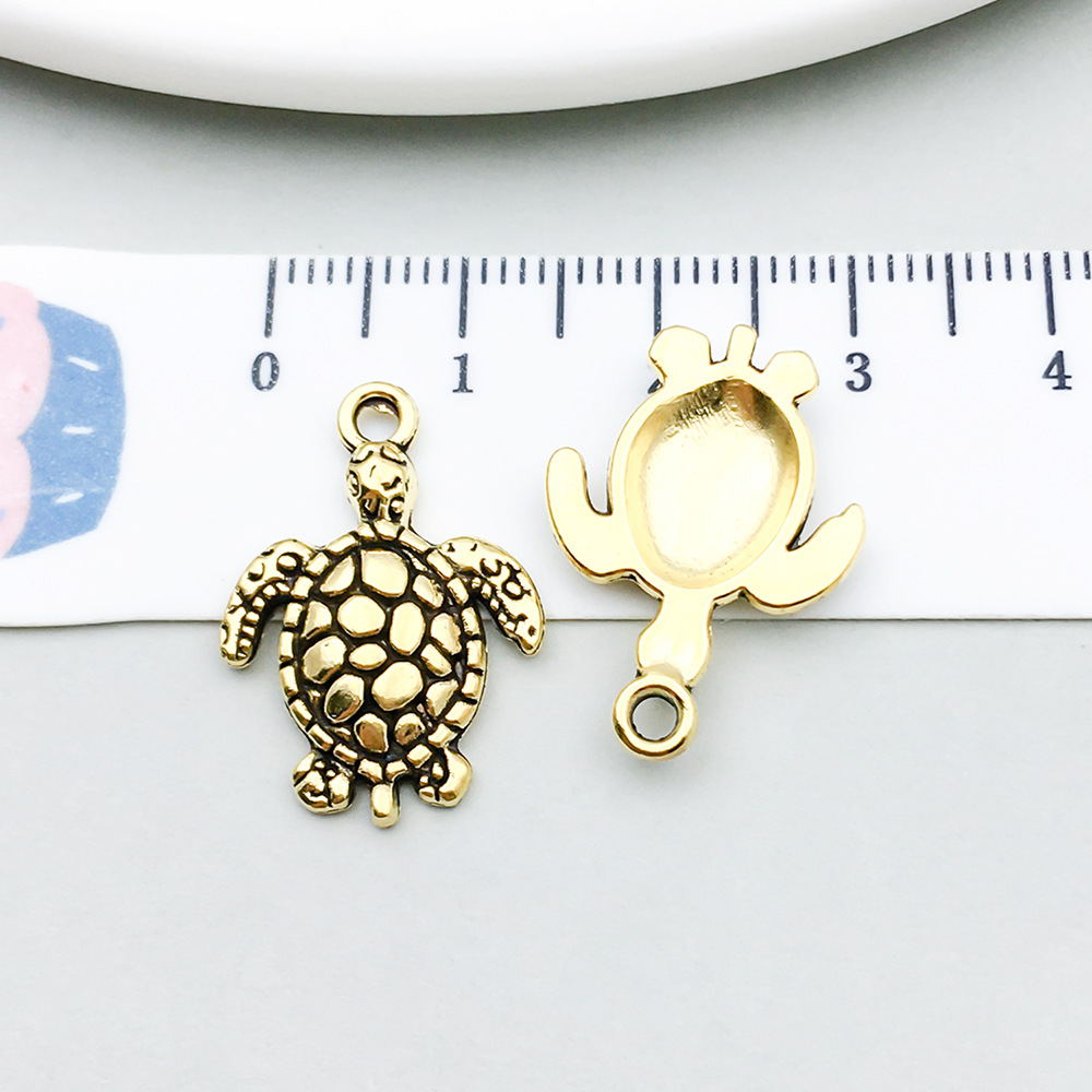 1 ancient golden turtle 23*16mm--20731