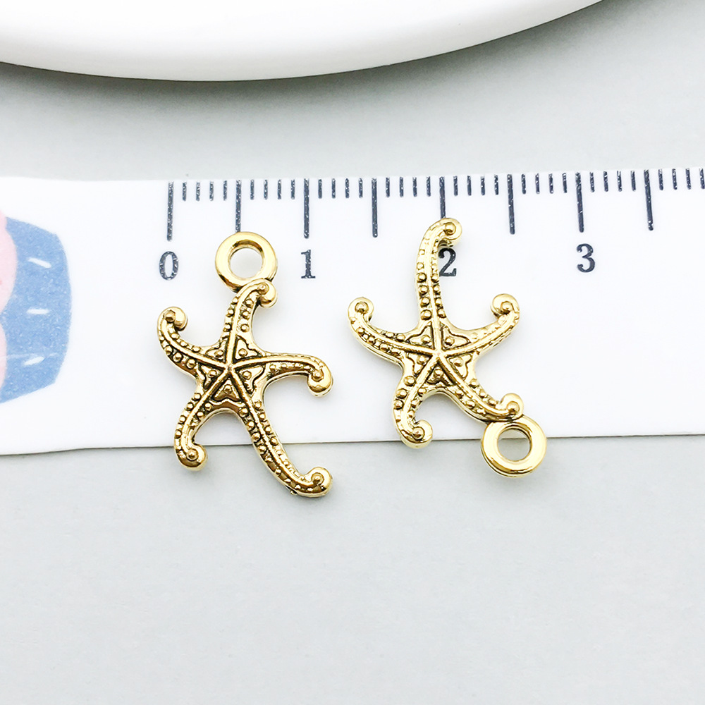 1 ancient gold starfish 17*15mm-20732