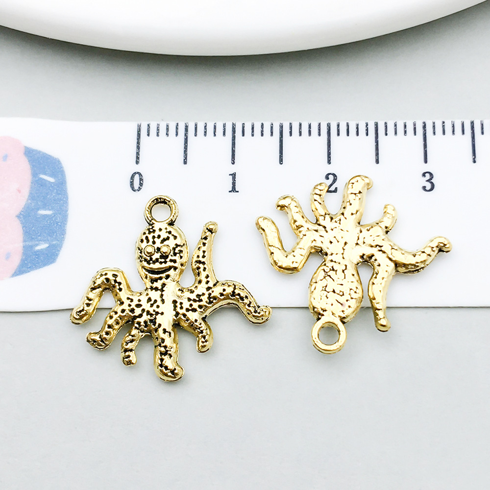 1 ancient gold octopus 19*20mm--20737