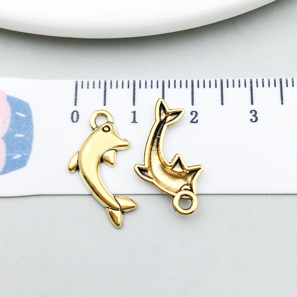 1 ancient gold dolphin 20*11mm--20738