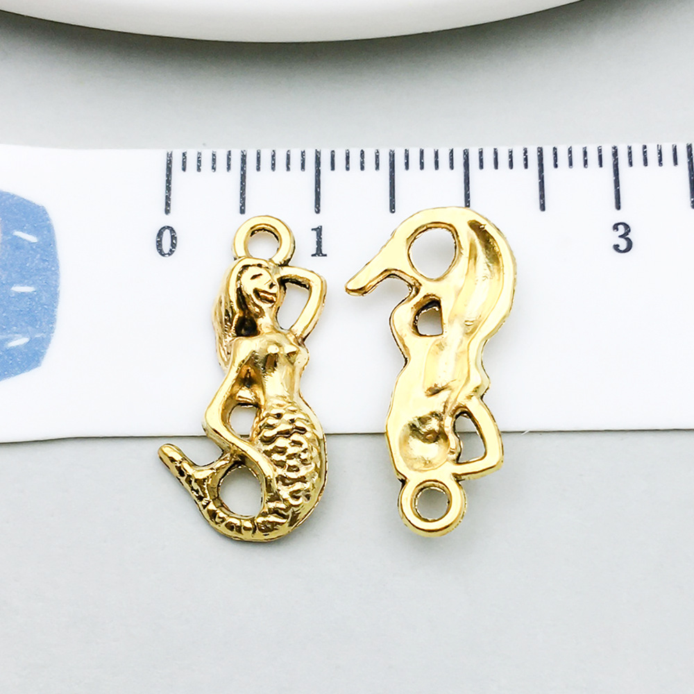 1 ancient gold mermaid 22*11mm--20741