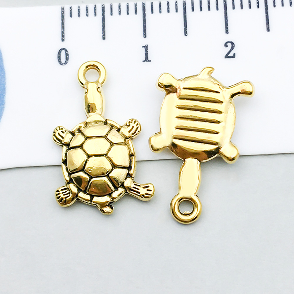 1 ancient gold turtle 18*11mm--20742
