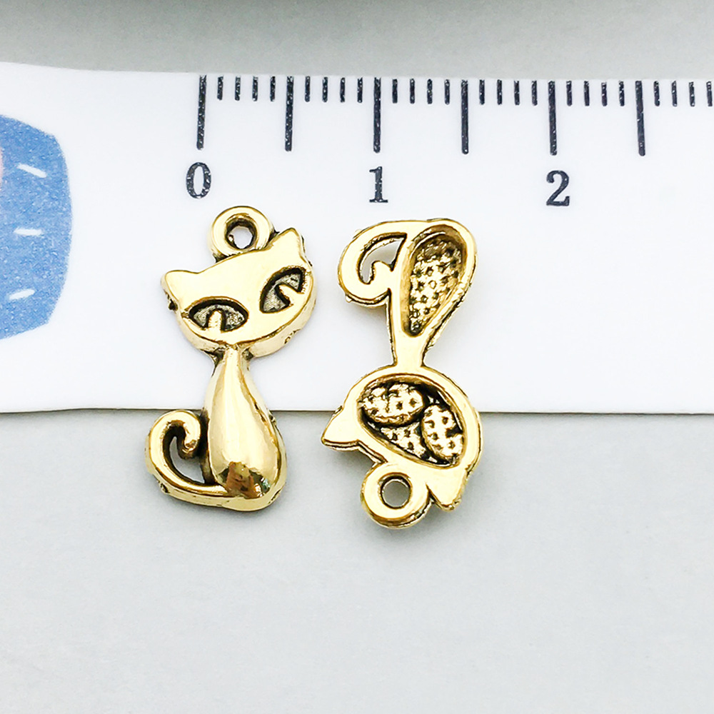1 ancient gold cat 17*10mm-0.7g-20588